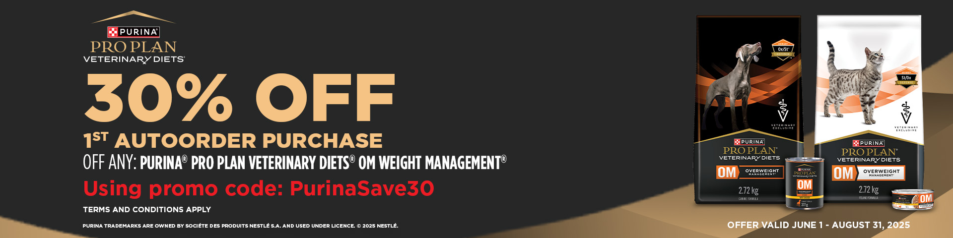 Picture for category PURINA: Save 30% off O/M Overweight Managment 